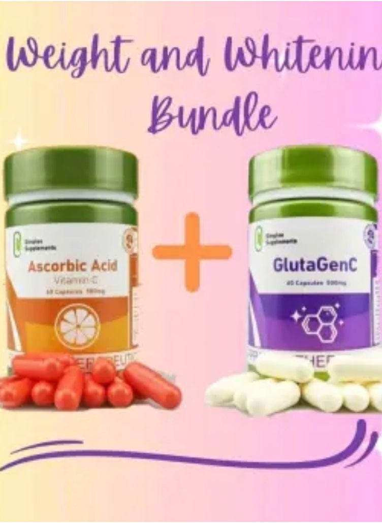 Simplee Supplements Simplee Ascorbic Acid & GlutaGenC Capsule Supplement  - Image 2
