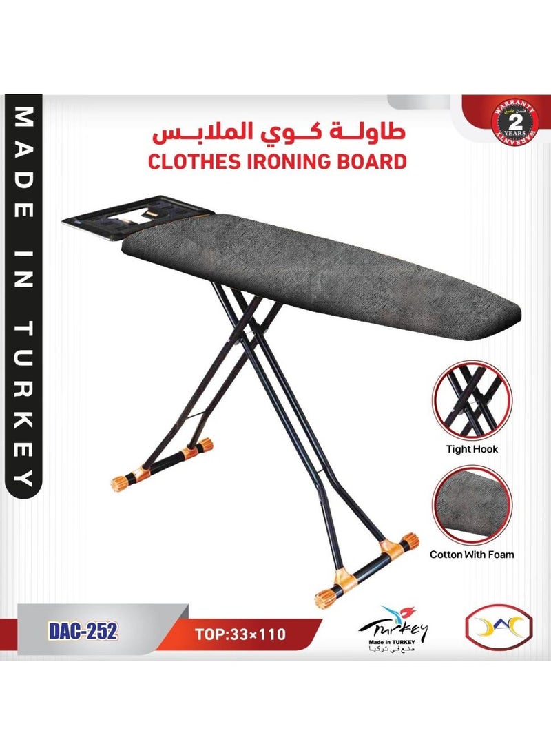 DLC TURKISH IRON Board WITH Heat Resistant Cover, 110 * 33cm, Iron Board, Iron Rest, Anti-Skid Feet  - Image 4