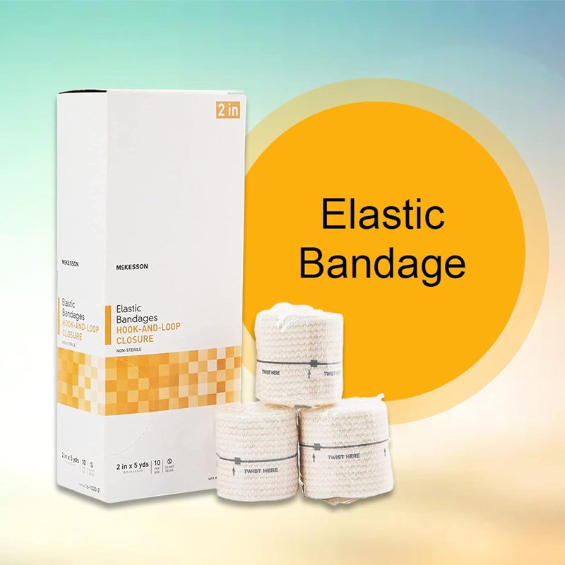 McKesson Elastic Bandages NonSterile Hook and Loop Closure 2 in x 5 yd 10 Count 1 Pack - Image 3