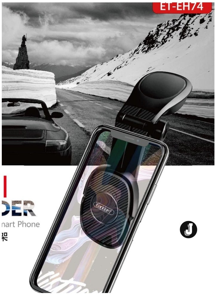 JAJEEK "ET-EH74 Mobile Car Holder – Adjustable Dashboard and Air Vent Mount for Smartphones (Black)" - Image 3