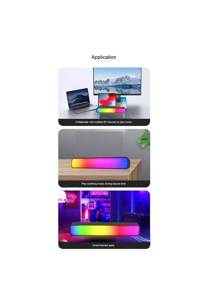 Kisonli LED-919 RGB Soundbar Stereo 360° Speaker 10W(5W*2),1200mAh, TF-AUX-USB-FM  - Image 2