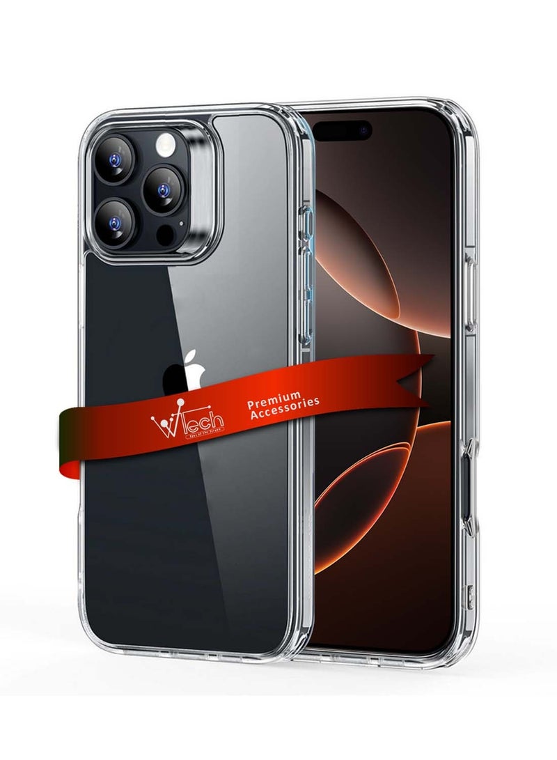 دبليو تيك ابل ايفون 16 برو ماكس 2024 ديستني سيريز تي بي يو سوفت كورنرز مع غطاء صلب للكمبيوتر الشخصي - شفاف - Image 1