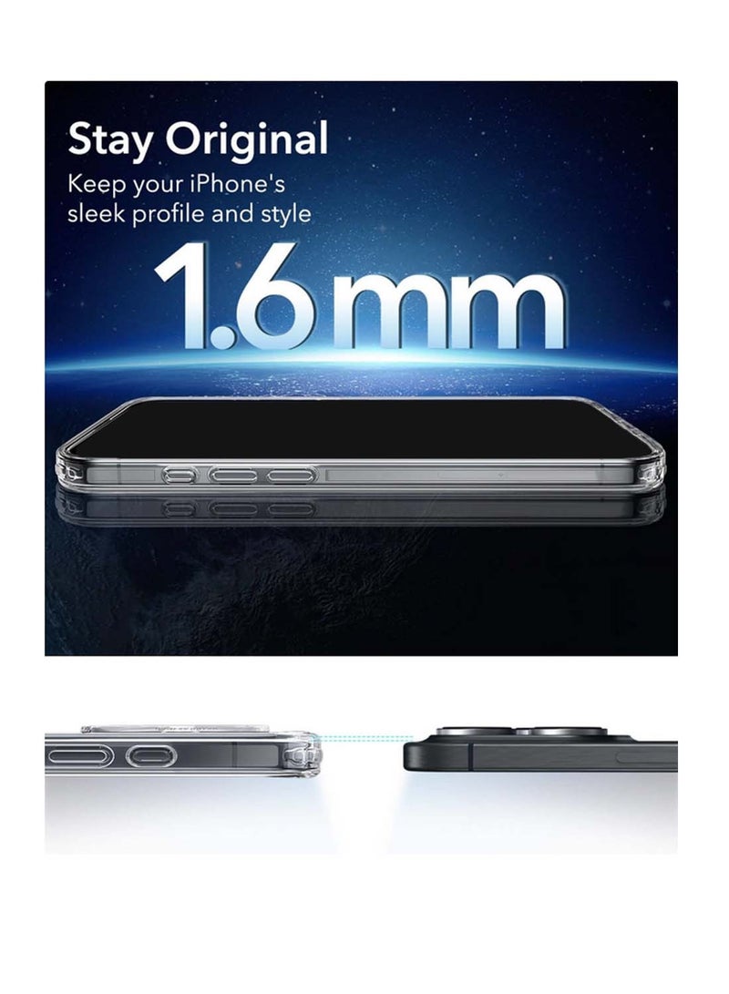 دبليو تيك ابل ايفون 16 برو ماكس 2024 ديستني سيريز تي بي يو سوفت كورنرز مع غطاء صلب للكمبيوتر الشخصي - شفاف - Image 4