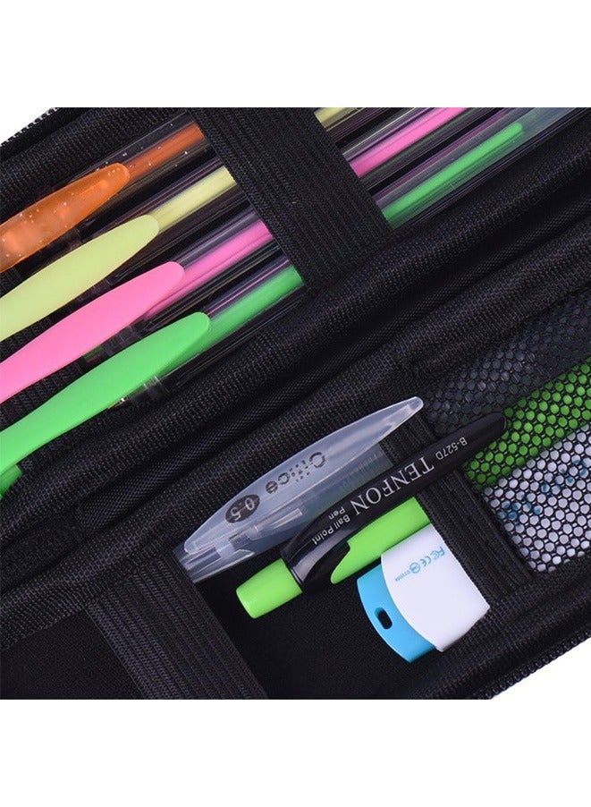 Black Hard Pencil Case EVA HardShell Pen Case Holder for Executive Fountain Pen and Stylus Touch Pen