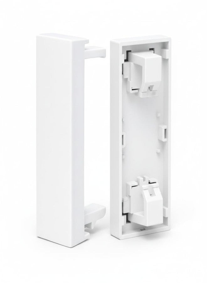 MX Blank Dummy Cover Plate for Modular Socket Systems, 1 Module 11.5x45 mm White Faceplate, Wall Mount Cover for Electrical and AV Installations, Pack of 2 - Image 1