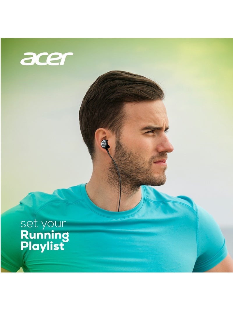 Acer AX ONE Stereo In-Ear Wired Earphones with Mic & Line Control, 10mm Dynamic Drivers, Deep Bass, HD Voice, Deep Bass, Metal Ear peice, 3.5mm Jack, Lightweight & Noise-Isolating Black - Image 5