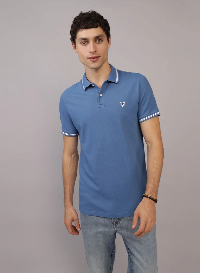امريكان ايجل Logo Slim Fit Pique Polo Shirt