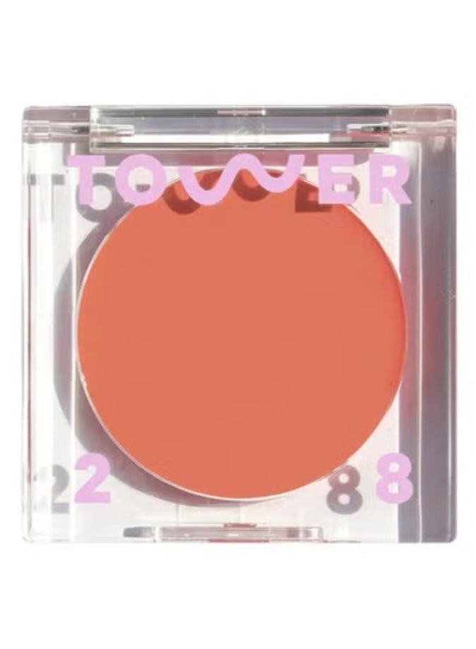 Tower 28 BeachPlease Lip + Cheek Dewy Cream Blush , Rush Hour - sun-kissed peach 4.5g – Multi-Use, Buildable Color for a Natural Glow - Image 1