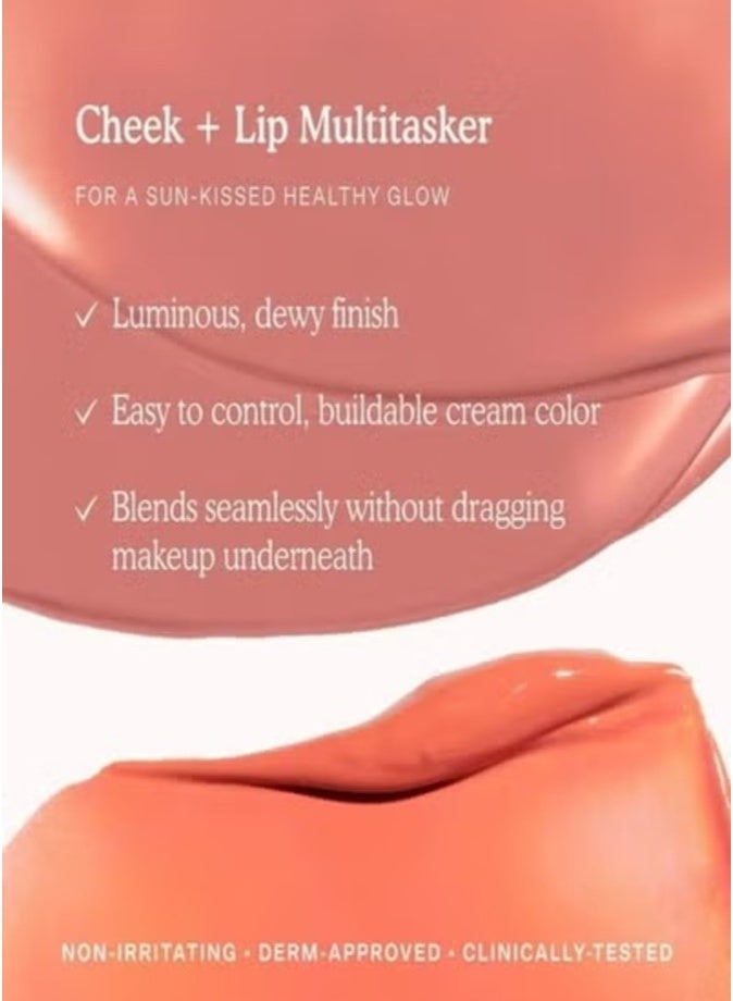 Tower 28 BeachPlease Lip + Cheek Dewy Cream Blush , Rush Hour - sun-kissed peach 4.5g – Multi-Use, Buildable Color for a Natural Glow - Image 5