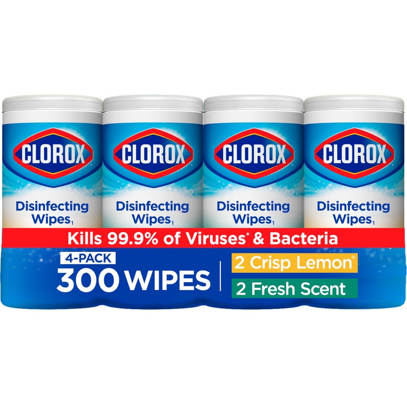 Clorox Disinfecting Cleaning Wipes Variety Pack, 75 Count Each, Pack of 4 (Package May Vary) - Image 1
