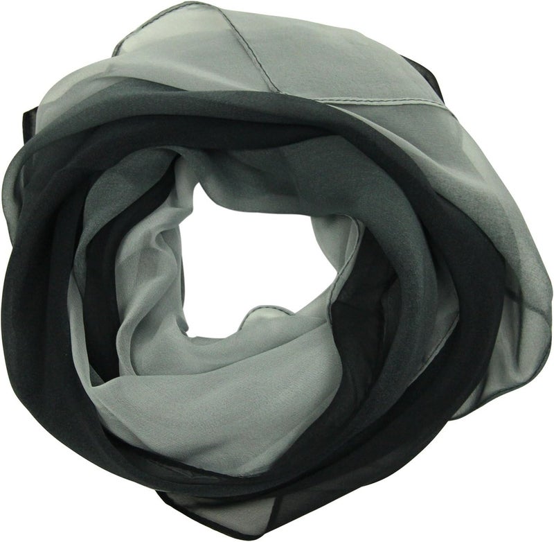 PANTONIGHT Long Chiffon Sheer Scarf Gradient Shaded Colors Lightweight Scarf For Womens - Image 3