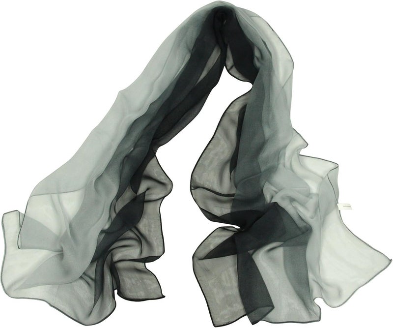 PANTONIGHT Long Chiffon Sheer Scarf Gradient Shaded Colors Lightweight Scarf For Womens - Image 1
