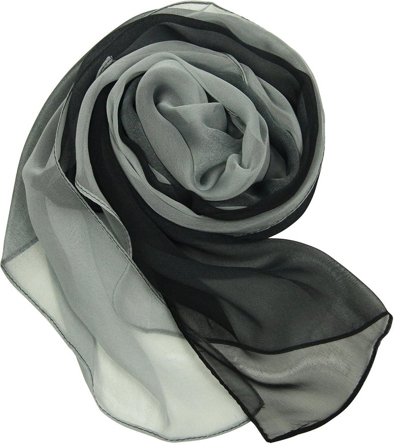 PANTONIGHT Long Chiffon Sheer Scarf Gradient Shaded Colors Lightweight Scarf For Womens - Image 2