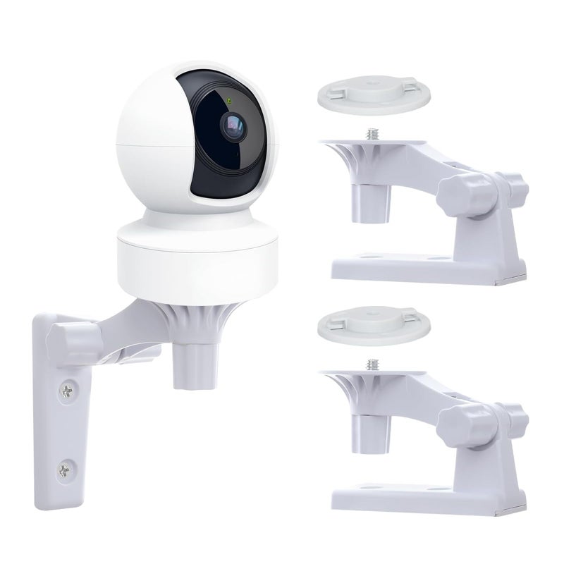 OYOCAM Wall Mount Compatible with TP-Link Tapo C210/ C200 and Kasa Indoor Pan EC70/ EC71/ KC410S, Adjustable Angles Bracket 180 Degree Rotation Easy to Install Security Camera Bracket/Holder, 2 Pack - Image 1