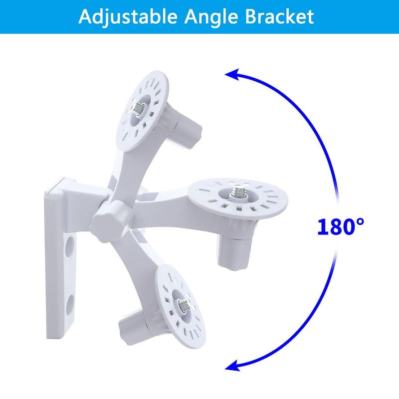 OYOCAM Wall Mount Compatible with TP-Link Tapo C210/ C200 and Kasa Indoor Pan EC70/ EC71/ KC410S, Adjustable Angles Bracket 180 Degree Rotation Easy to Install Security Camera Bracket/Holder, 2 Pack - Image 3