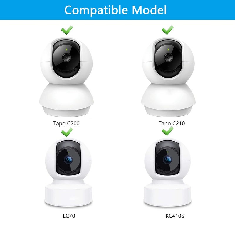 OYOCAM Wall Mount Compatible with TP-Link Tapo C210/ C200 and Kasa Indoor Pan EC70/ EC71/ KC410S, Adjustable Angles Bracket 180 Degree Rotation Easy to Install Security Camera Bracket/Holder, 2 Pack - Image 2