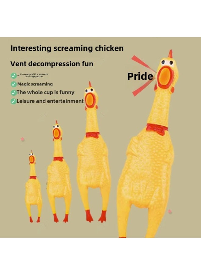 null - Mutual Game Friends Scream Chicken Trick Props Scream Chicken Party Game Props Funny Blindfolded Inflatable-Colour:16cm Small Screaming Chicken - Image 1