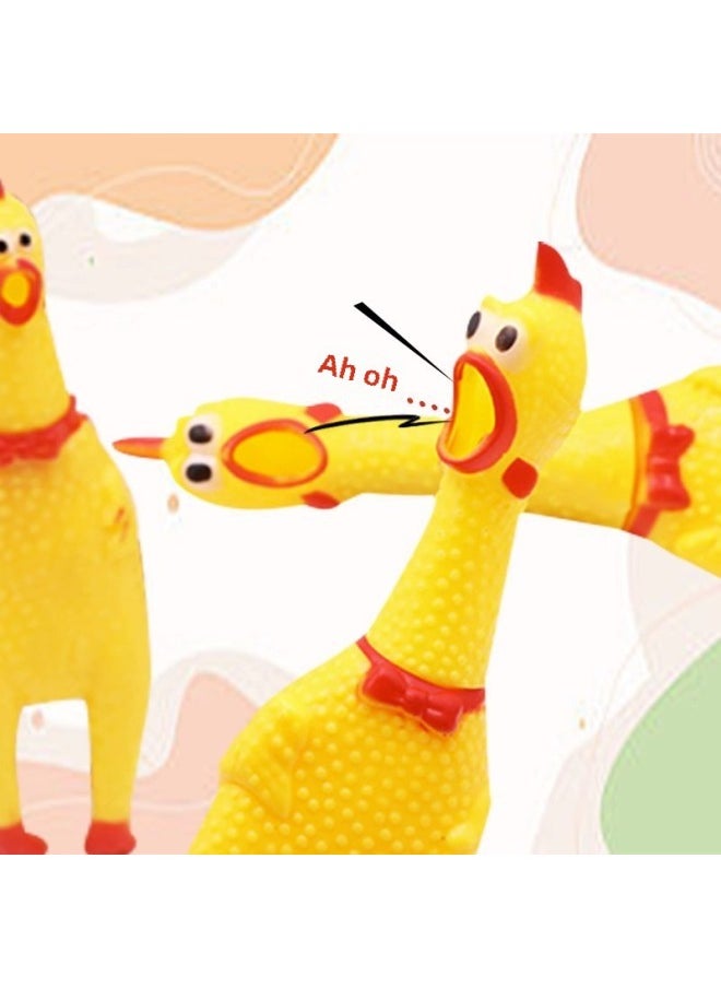 null - Mutual Game Friends Scream Chicken Trick Props Scream Chicken Party Game Props Funny Blindfolded Inflatable-Colour:16cm Small Screaming Chicken - Image 1