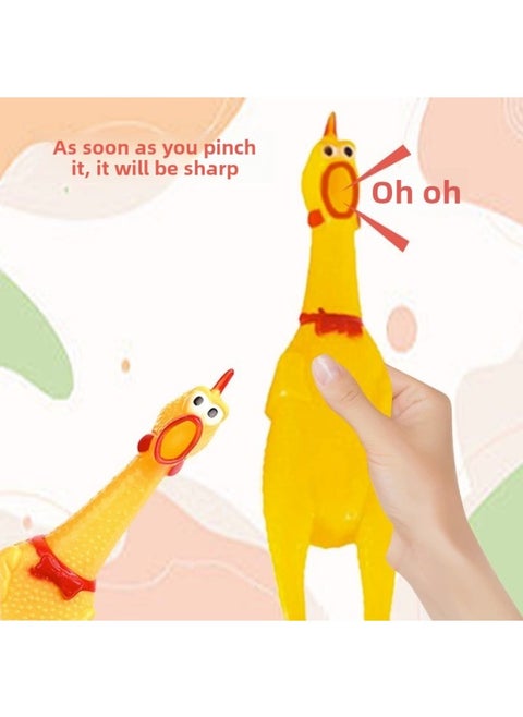 Mutual Game Friends Scream Chicken Trick Props Scream Chicken Party Game Props Funny Blindfolded Inflatable-Colour:16cm Small Screaming Chicken