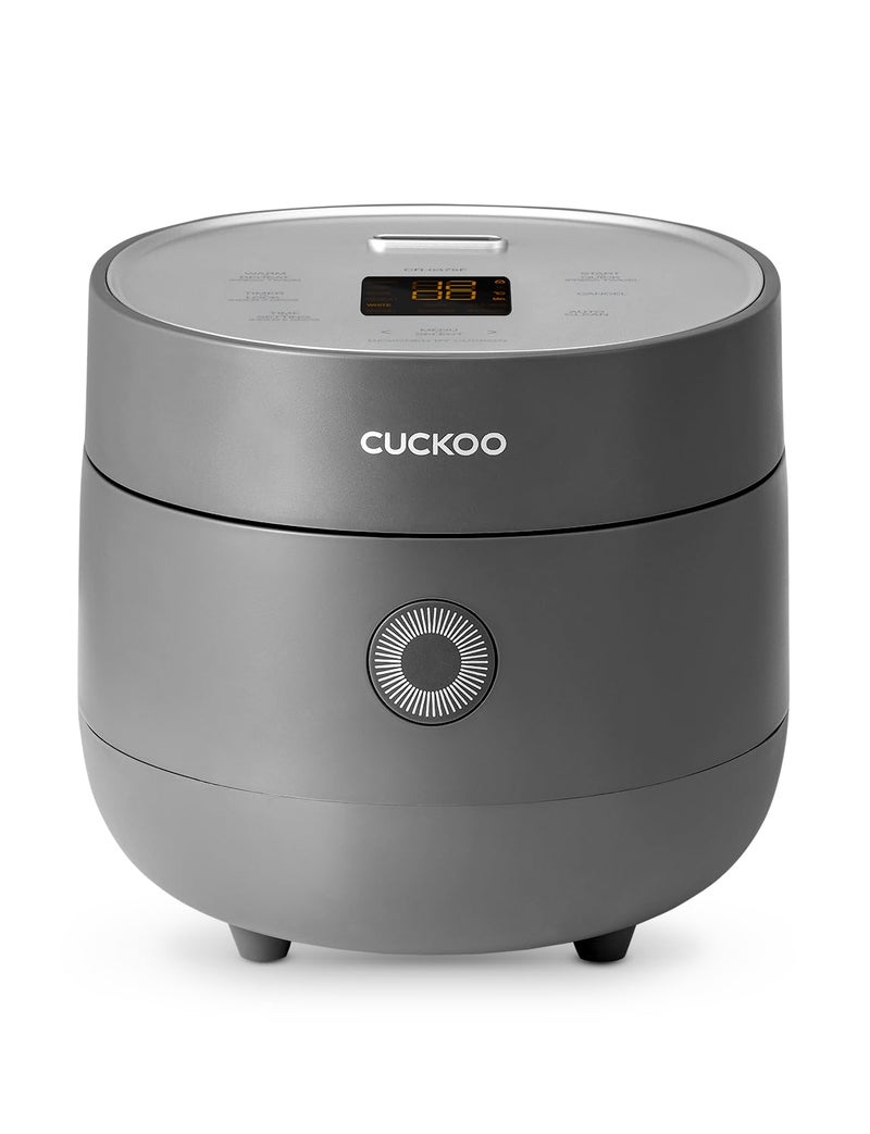 CUCKOO Micom Rice Cooker 3-Cup Uncooked / 6-Cup Cooked with Nonstick Inner Pot, Small Rice Maker with 8 Menu Options, Fuzzy Logic Technology, Auto Clean, Quick Rice Mode, Gray (CR-0375FG) - Image 1