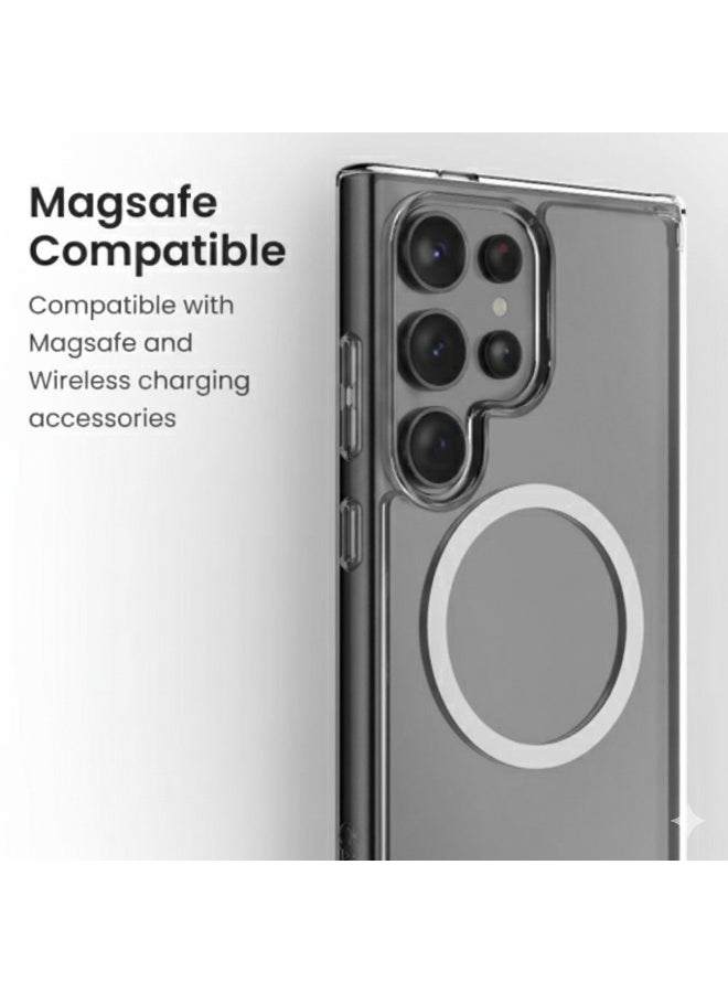 بروستايل جراب مغناطيسي فائق الوضوح لهاتف Samsung Galaxy S24 متوافق مع MagSafe Slim شفاف مضاد للاصفرار حماية عسكرية ضد الصدمات غطاء واقٍ رفيع - Image 3