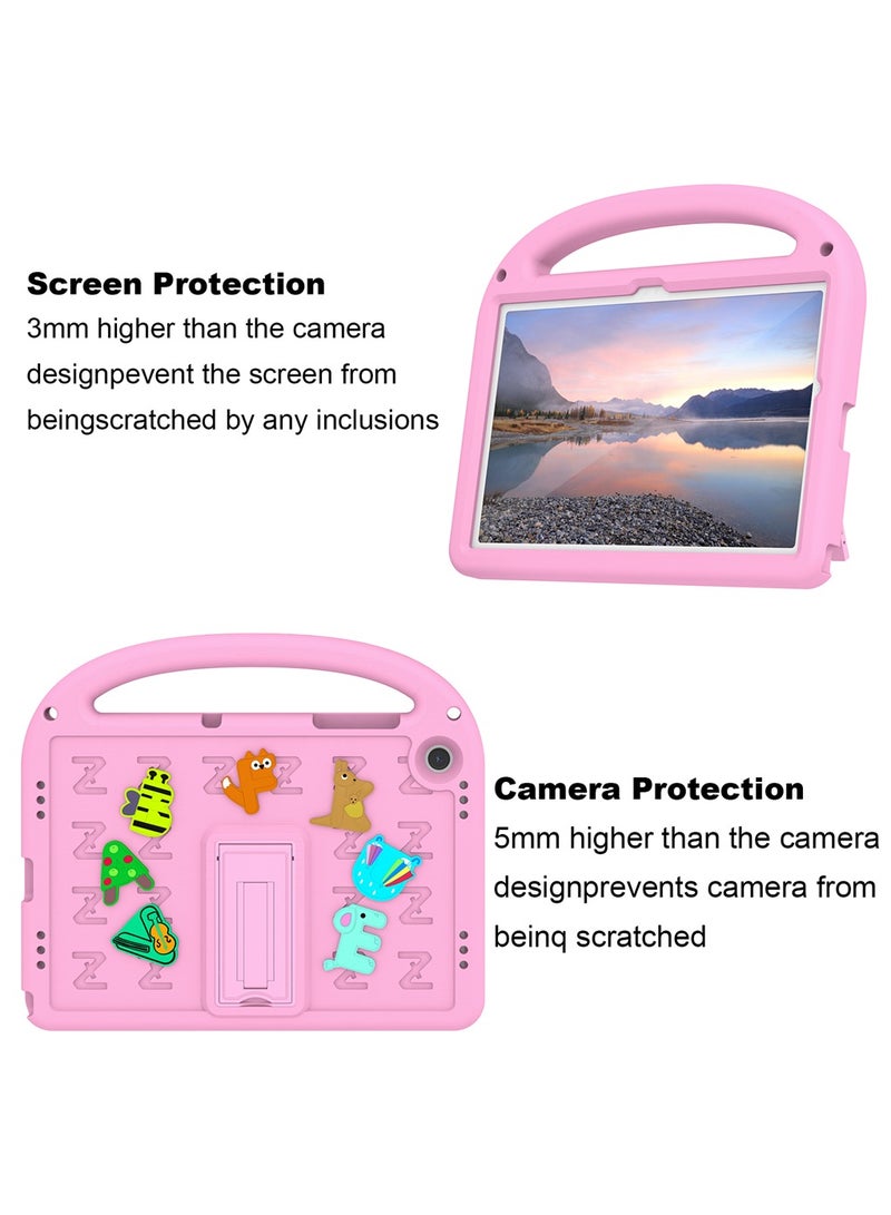 VKL Compatible with Samsung Galaxy Tab A9 plus Case for Kids 11” 2024 With shoulder strap  Released with Holder Shockproof Full Body Protection Cute Cover Shell for Tab A0 plus Case Kids pink - Image 2