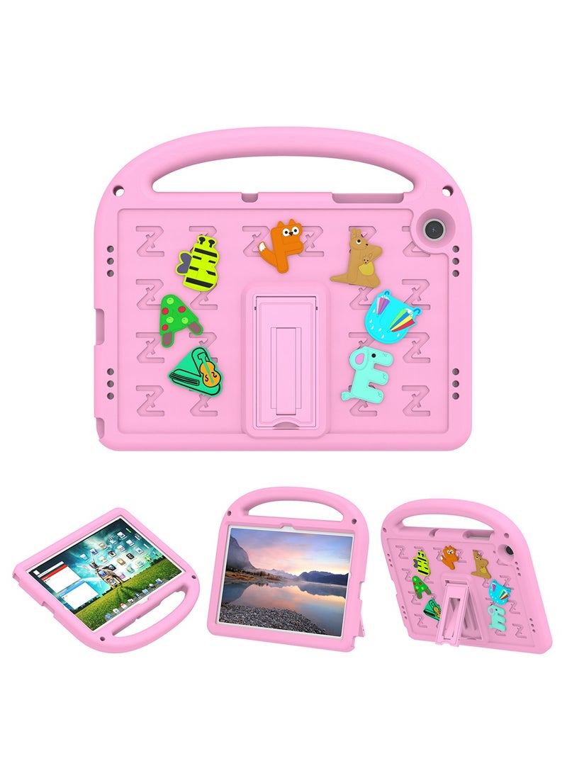 VKL Compatible with Samsung Galaxy Tab A9 plus Case for Kids 11” 2024 With shoulder strap  Released with Holder Shockproof Full Body Protection Cute Cover Shell for Tab A0 plus Case Kids pink - Image 3