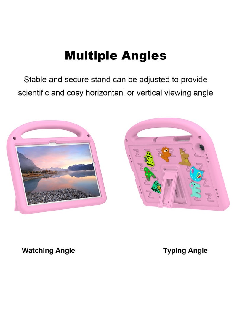 VKL Compatible with Samsung Galaxy Tab A9 plus Case for Kids 11” 2024 With shoulder strap  Released with Holder Shockproof Full Body Protection Cute Cover Shell for Tab A0 plus Case Kids pink - Image 4