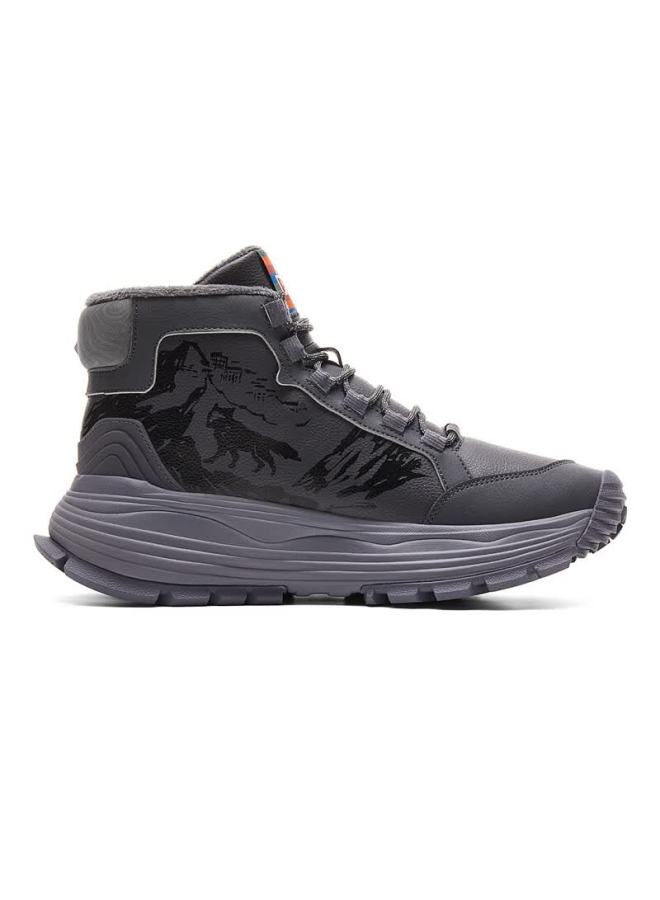 Peak High-top Cotton Shoes Qianfeng Linghu Autumn Winter Men's Fleece Warm Outdoor Casual Non-slip Sports Shoes For Men - Image 3