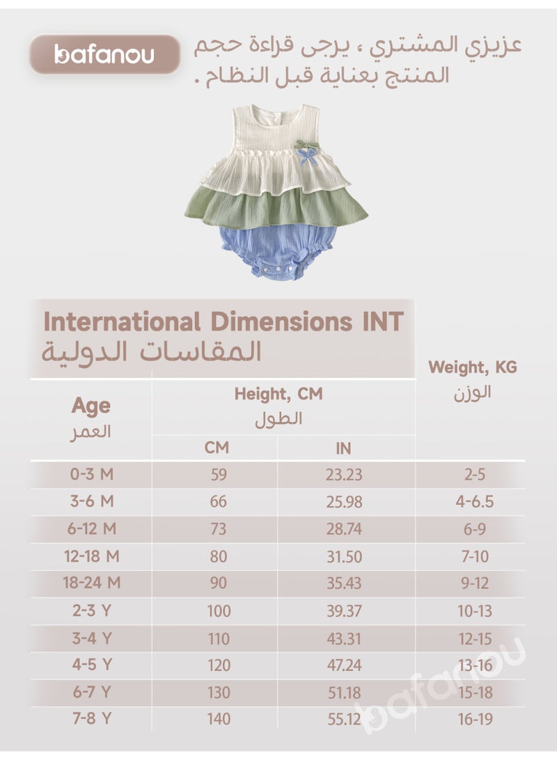 بافانو بافانو بافانو رومبير صيفي مرقع مرقع للأطفال الرضع بدون أكمام بدون أكمام لباس أطفال حديثي الولادة ملابس أطفال رضع - Image 3