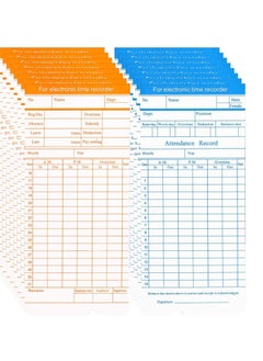 Terabyte 200PCS Time Cards for Employees – 2 Sided Time Cards for Employees Biweekly Monthly Sheets Time Clock for Employees Time Sheets Daily Monthly Timesheet for Employee Attendance  - Image 2