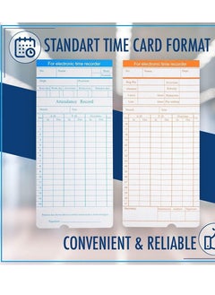 Terabyte 200PCS Time Cards for Employees – 2 Sided Time Cards for Employees Biweekly Monthly Sheets Time Clock for Employees Time Sheets Daily Monthly Timesheet for Employee Attendance  - Image 4