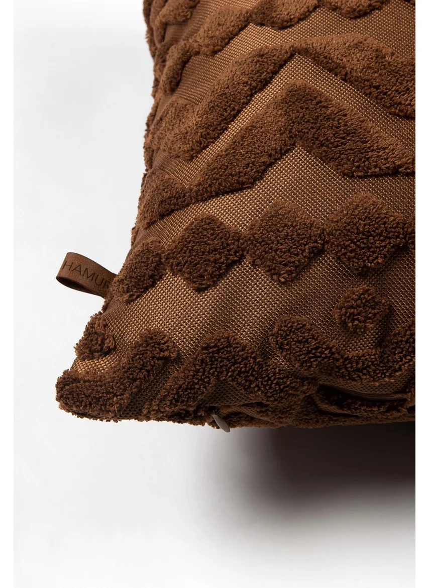 Hamur Dough Bohemian Special Design Punch Punch Pattern Square Decorative Throw Pillow Case Letta Tan