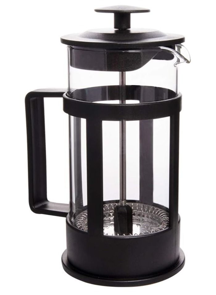 DubaiGallery French Press Glass Coffee Maker Clear/Black 800ML  - Image 1