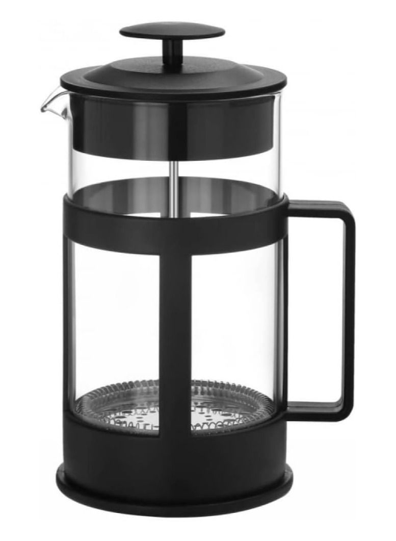 DubaiGallery French Press Glass Coffee Maker Clear/Black 800ML  - Image 3