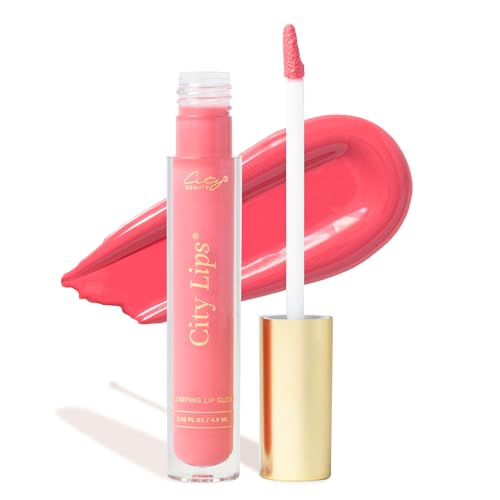 City Beauty City Lips Plumping Lip Gloss Watermelon  HighShine Gloss for Fuller YoungerLooking Lips  Hydrating  Smoothing Lip Treatment Hyaluronic Acid
