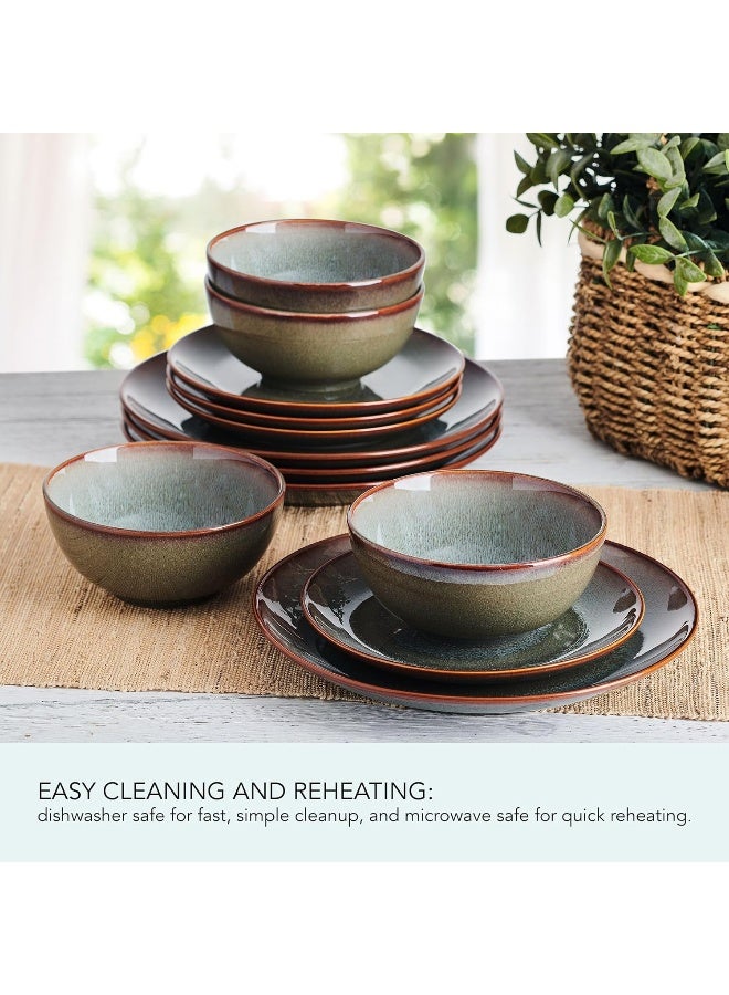 Pfaltzgraff Mackensie 12 Piece Dinnerware Set Service for 4 Multicolored - Image 2