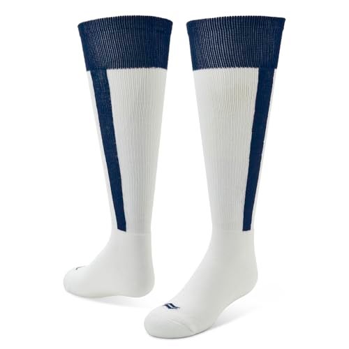 Sof Sole Baseball/Softball Over-the-Calf Team Athletic Performance Socks (2 Pair), Small, Navy Stirrup - Image 1