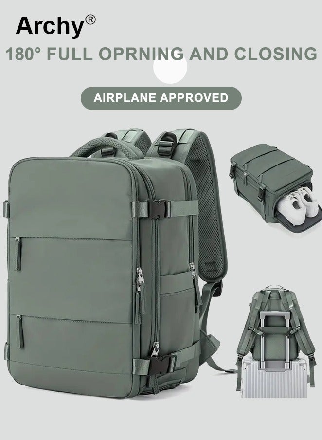 Archy Travel Backpack Carry-On with USB Charging Port Men Women 15.6-Inch Laptop Backpack - Image 2