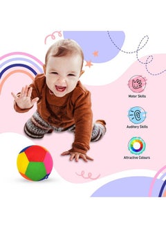 Webby Plush Soft Ball Stuffed Toy For Kids With Rattle Sound (11 Cm)  - Image 3
