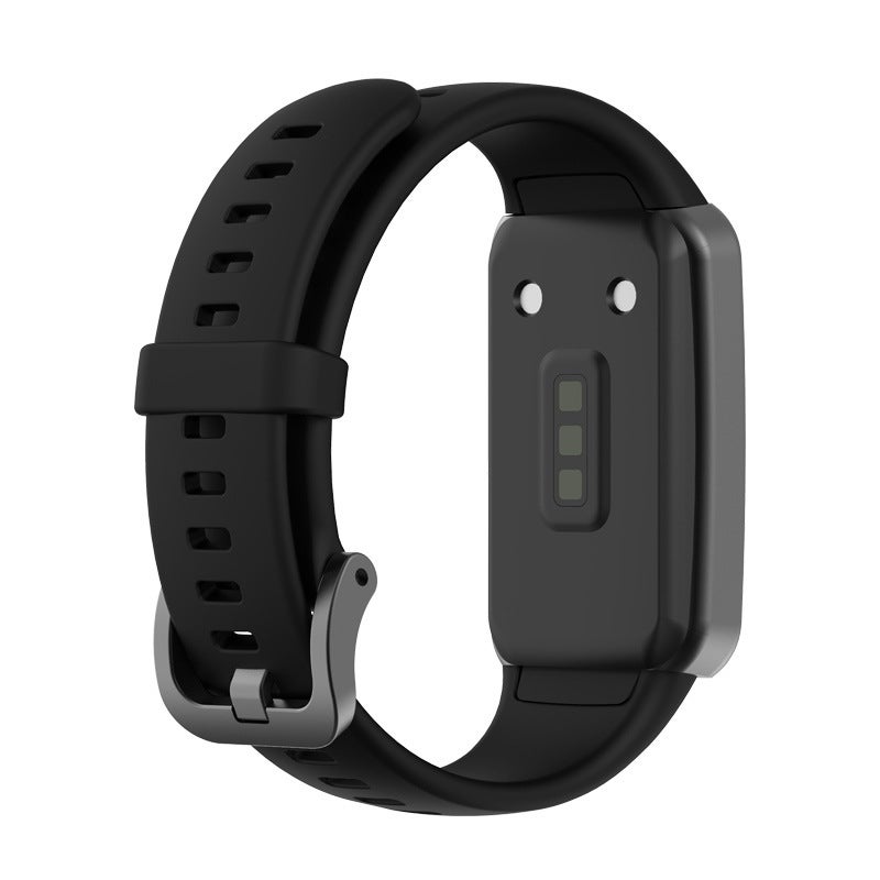 erorex For Huawei Band 6 Silicone Watch Band(Black) - Image 2