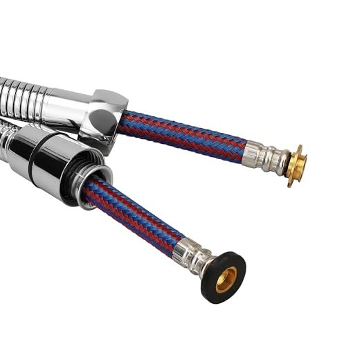 Orvos Shower hose pull out, Stainless steel outer hose, with nylon braided inner tube, 1.5 meter, for hand showers and health faucets in high end luxury bathrooms - Image 2
