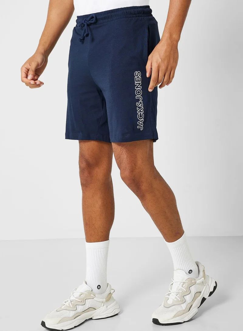 JACK & JONES Logo Crew Neck T-Shirt & Shorts