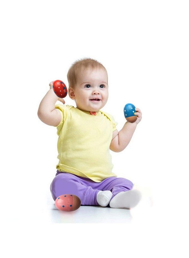 QINGQIU 6 Pack Wooden Shakers Percussion Shake Easter Eggs For Toddlers Kids Boys Girls Easter Basket Stuffers Fillers Gifts - Image 5