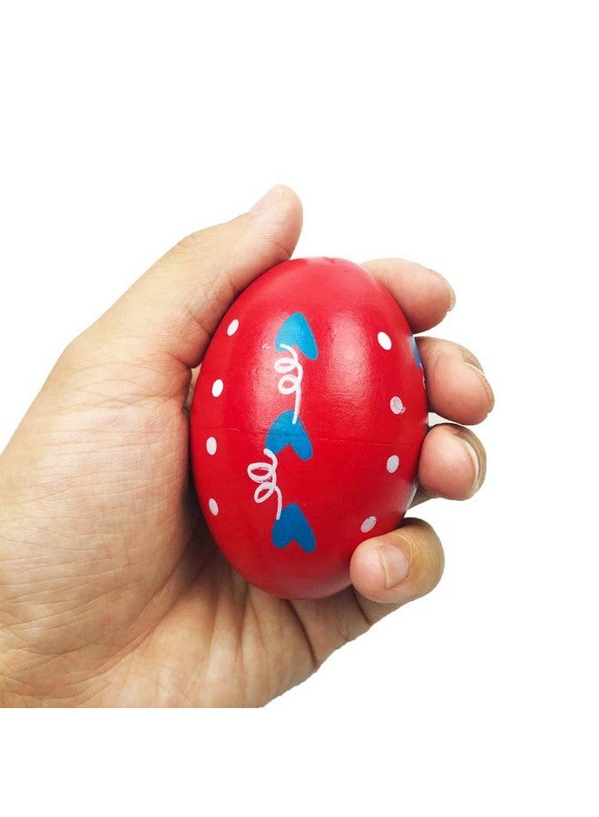 QINGQIU 6 Pack Wooden Shakers Percussion Shake Easter Eggs For Toddlers Kids Boys Girls Easter Basket Stuffers Fillers Gifts - Image 4