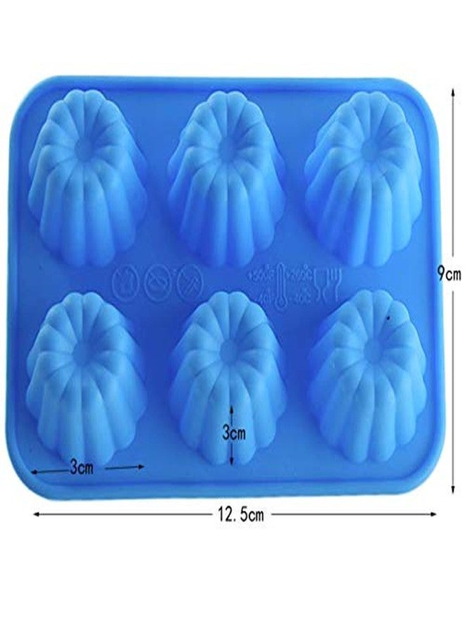 لاسوم قوالب كيك من السيليكون الآمن غذائيًا من لاسوم، قطعتان، 6 تجاويف، مصنوعة يدويًا للكيك والشوكولاتة والجيلي والبودينغ والحلويات - Image 2