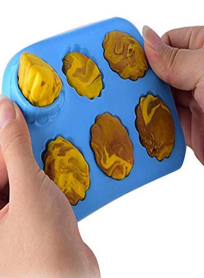 لاسوم قوالب كيك من السيليكون الآمن غذائيًا من لاسوم، قطعتان، 6 تجاويف، مصنوعة يدويًا للكيك والشوكولاتة والجيلي والبودينغ والحلويات - Image 5