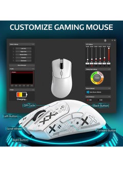 Attack Shark R1 59g Superlight Mouse with Ribbon, Wireless/Wired BT/2.4G Gaming Mouse, 6 DPI Adjustable up to 18000, 65 Hour Battery  - Image 5