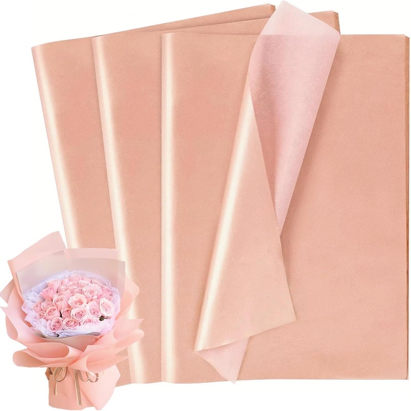 Naler 60 Sheets Rose Gold Tissue Paper for Gift Bags- 14x20 in Rose Gold Wrapping Paper Bulk for Wedding, Birthdays, Gift Bags, DIY, Crafting and Festival Decor - Image 1
