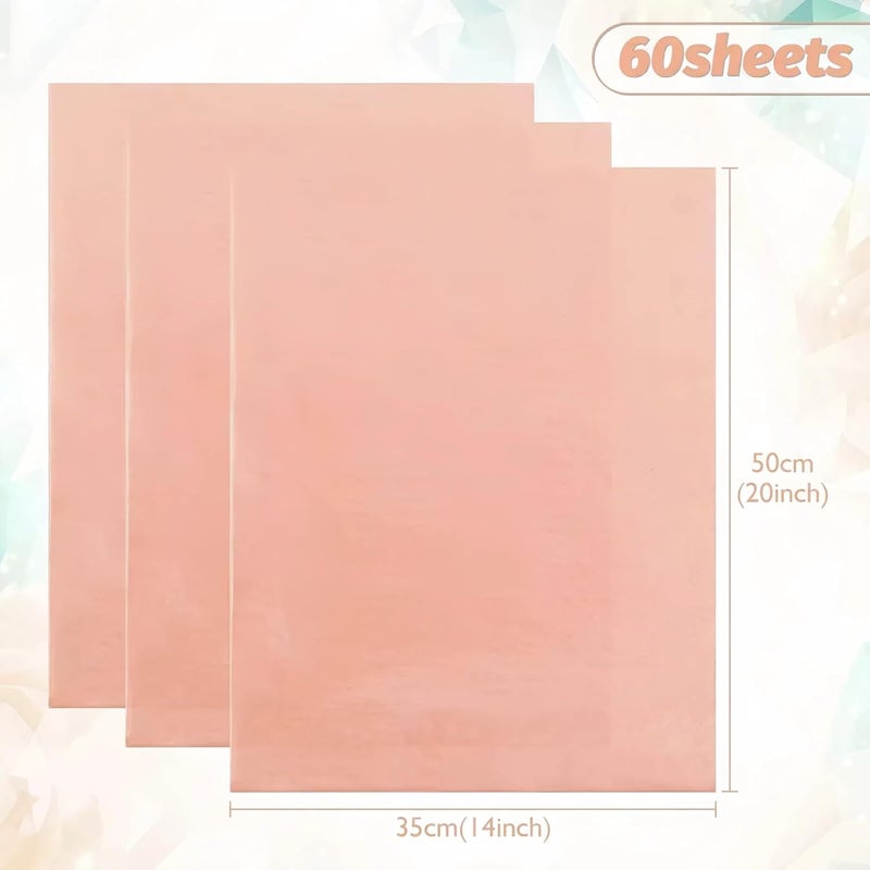 Naler 60 Sheets Rose Gold Tissue Paper for Gift Bags- 14x20 in Rose Gold Wrapping Paper Bulk for Wedding, Birthdays, Gift Bags, DIY, Crafting and Festival Decor - Image 2